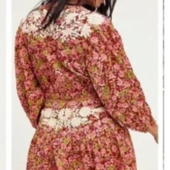 Free People Floral Mini Skirt Embroidered Detail - Picture 2 of 7